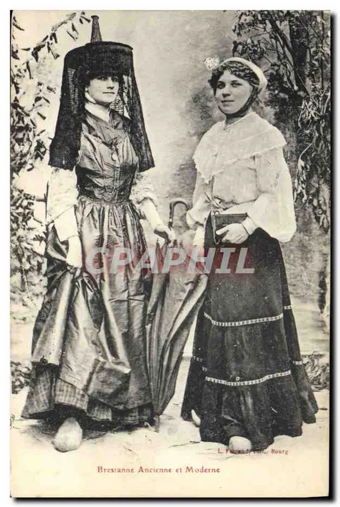 Brestianne Antiga e Moderna — Comparação de trajes — L. Freund, BOURG - Frente