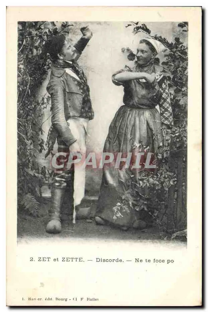 Zet e Zette — Discórdia — Não te enerves — Ravère, editor Bourg - CI F Ballet - Frente