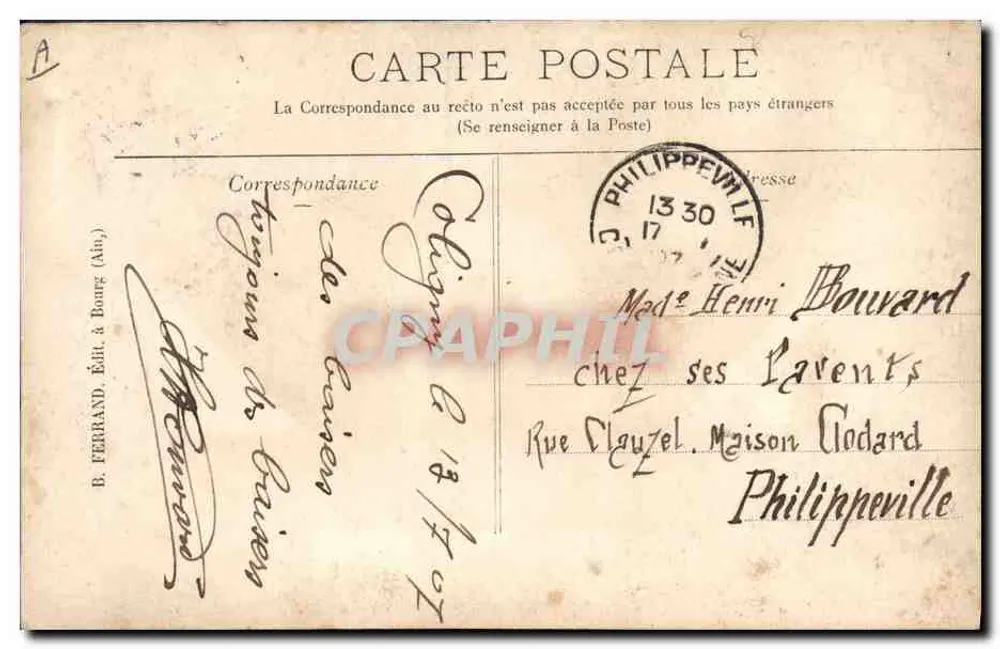La Bressancienne — La Bressandanc. — B. Ferrand, editor em Bourg (Ain) - Verso