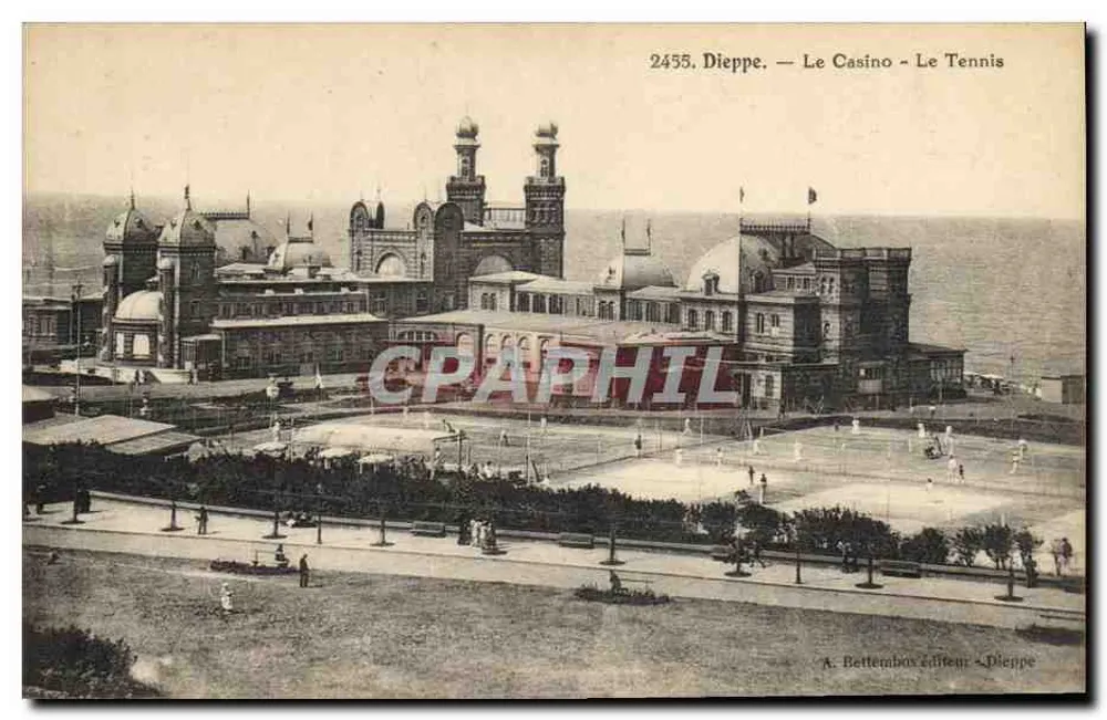 Dieppe — Das Casino — Der Tennisplatz — Verlag A. Betteloup — Dieppe - Vorderseite