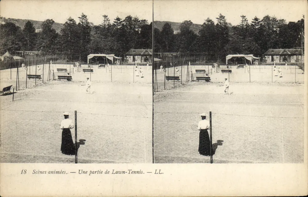 Lebendige Szenen — Ein Tennis-Spiel — LL. - Vorderseite