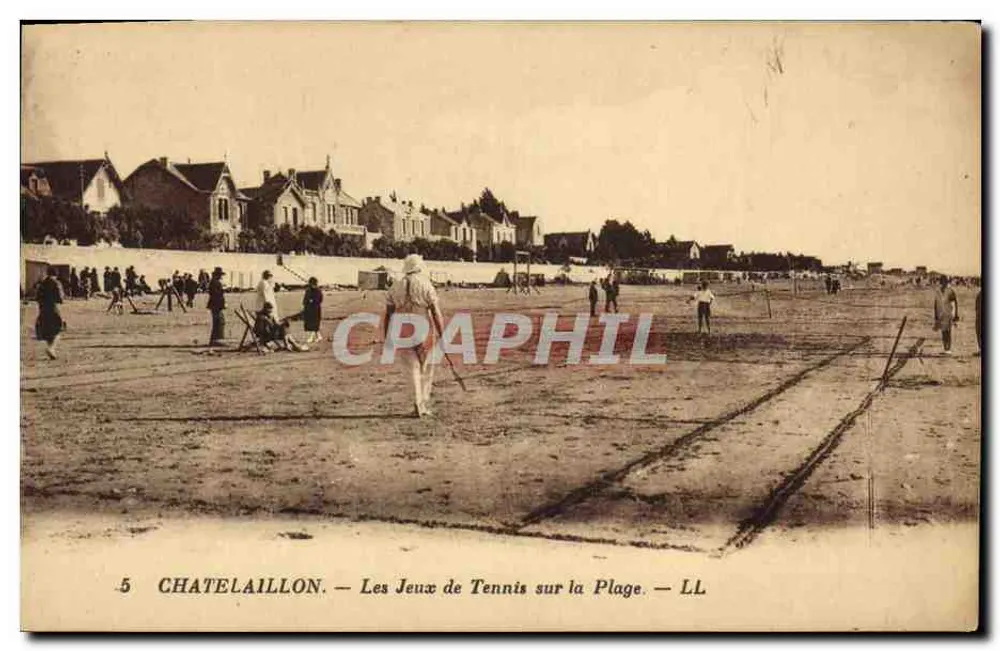 Châtelallon — Tennis-Spiele am Strand — LL - Vorderseite