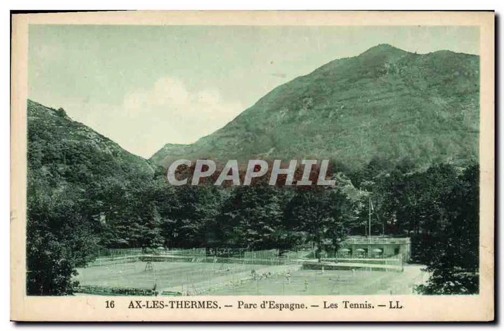 Ax-les-Thermes — Park d'Espagne — Die Tennisplätze — LL - Vorderseite