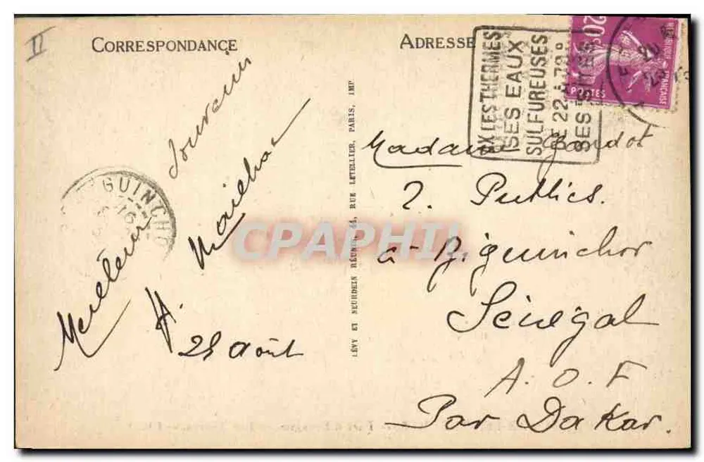 Ax-les-Thermes — Park d'Espagne — Die Tennisplätze — LL - Rückseite