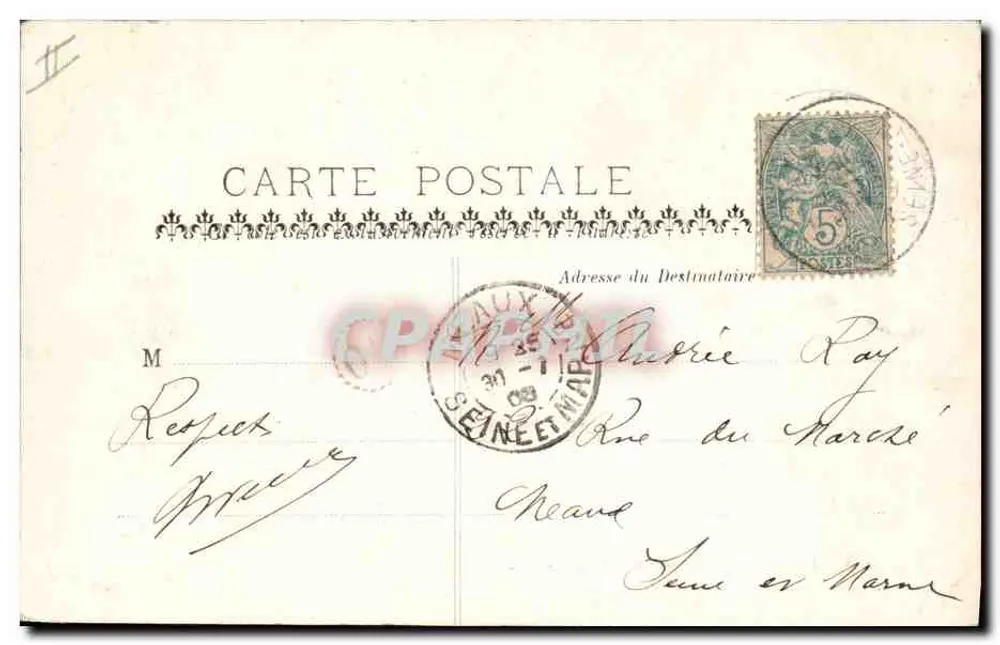 Bois de Cise — A Terrasse — LL. — N° 159 - Verso