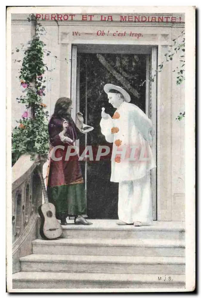 Pierrot und die Bettlerin — Szene IV — M.J.S. - Vorderseite