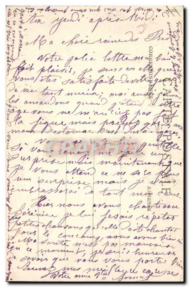 Carnaval de Aix — Desfile com carruagem decorada — Coll. Jaussaud, Aix - Verso