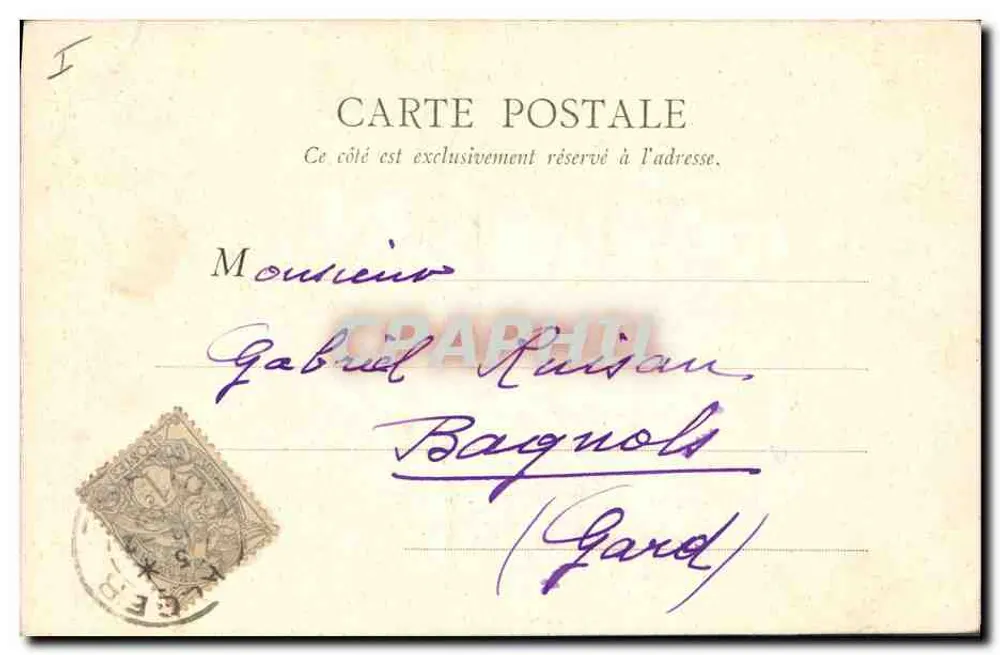 Algier — Jardin d'Essai. Ein Kautschukbaum — Raoul Puget, B.F., Paris - Rückseite