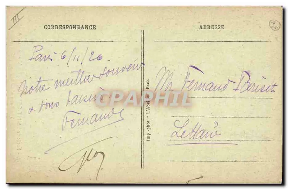 Wald von SAINT-GERMAIN - Die Jungfrau der Engländer - Photo. Verlag 'L'Abel' Paris - Rückseite