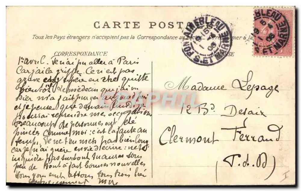 Forêt de Fontainebleau — Der Adlerhorst — Verleger C. R. Nr. 117 - Rückseite