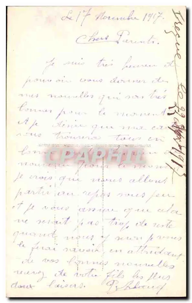 लाल गुलाब — रंगीन चित्रण — श्रृंखला 7036 - पीछे