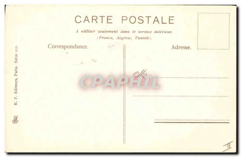 Rode rozen — gedicht van Fontanes — K. F. Uitgevers, Parijs, serie 635 - Achterkant
