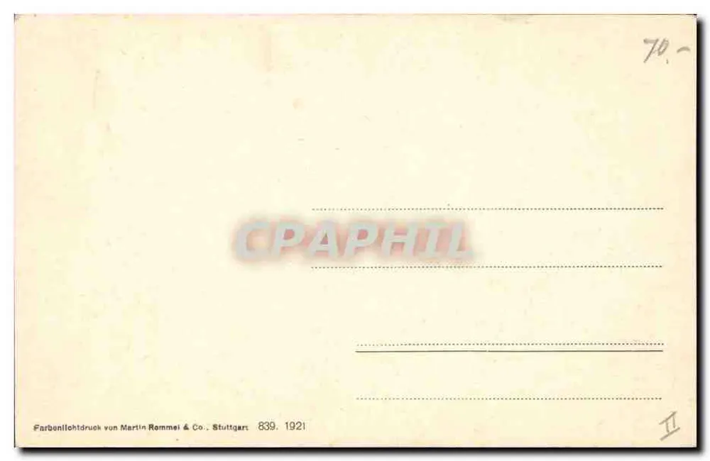 Duas rosas amarelas — fotografia — Martin Rommel & Co., Stuttgart, n° 839 - Verso