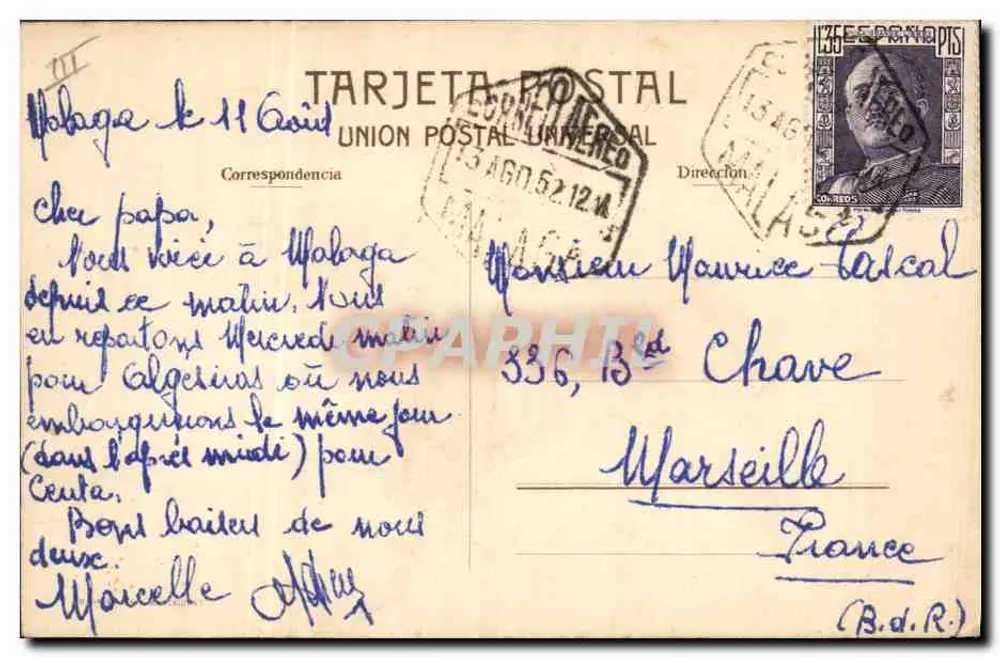 Pase de pecho — scène de taureau et torero — éditeur C. Ruano Llopis, N° 16 - Verso