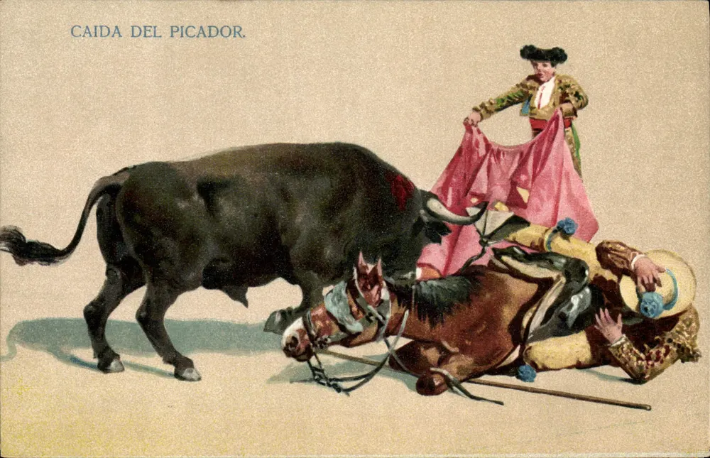 Caída del Picador — Stierkampfszene — Verleger nicht sichtbar - Vorderseite