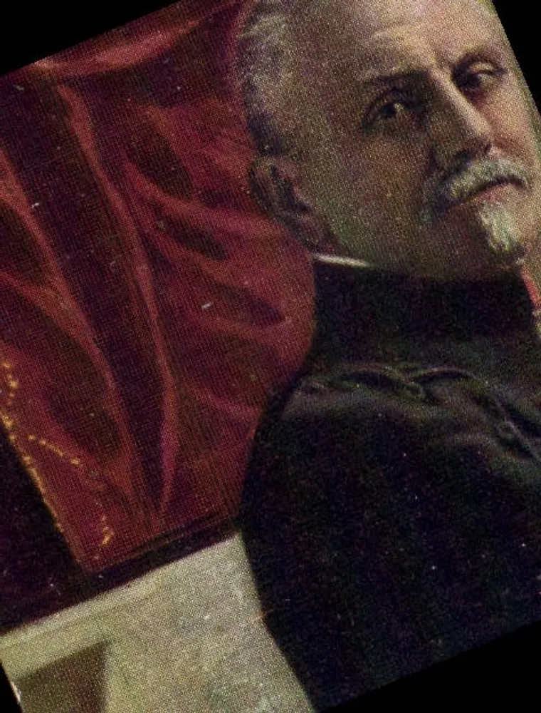 Retrato de um homem idoso — editor não identificável — número de série não visível - Frente