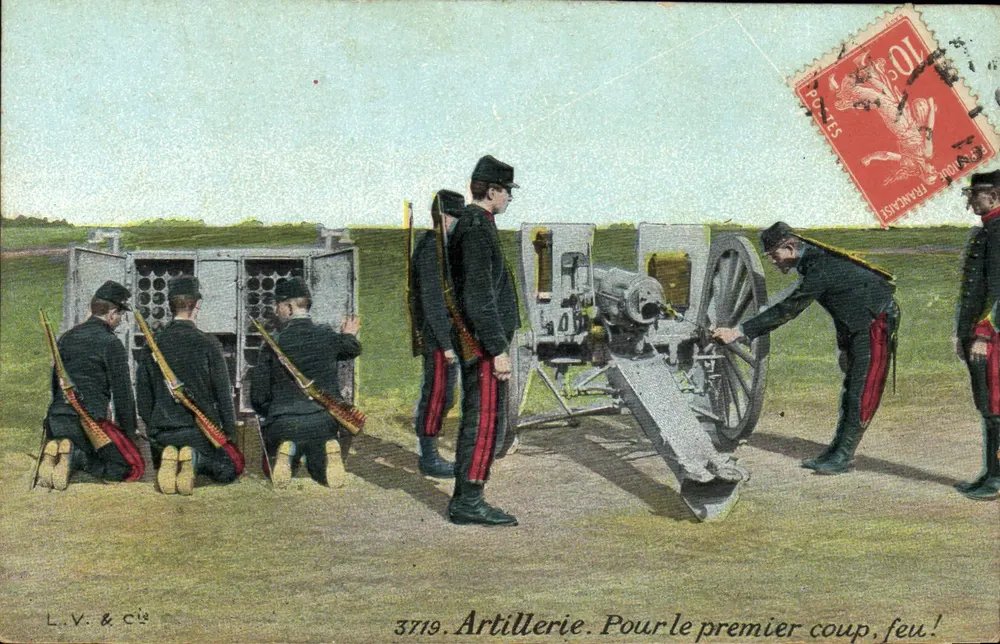 Artillerie. Für den ersten Schuss, Feuer! — L.V. & Cie, Nr. 3719 - Vorderseite