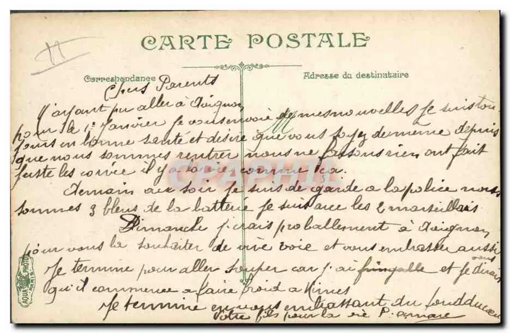 Artillerie. Für den ersten Schuss, Feuer! — L.V. & Cie, Nr. 3719 - Rückseite