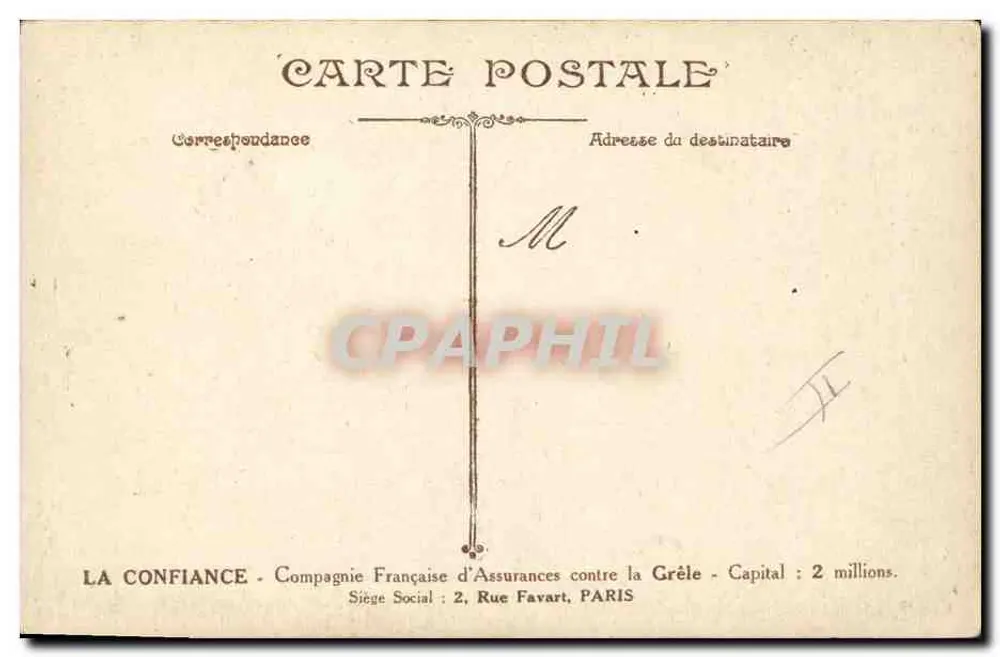 Mariscal Foch — retrato em uniforme — Foto Henri Manuel, Paris - Verso