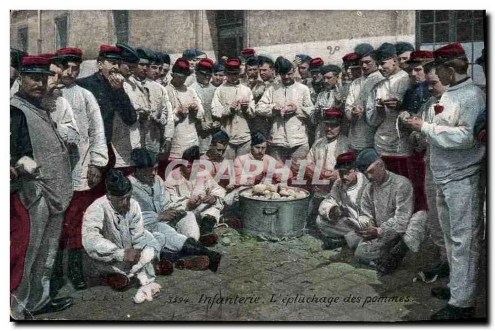 Infanterie — L’épluchage des pommes — Éditeur : L. D. R. (n° 3594) - Vorderseite