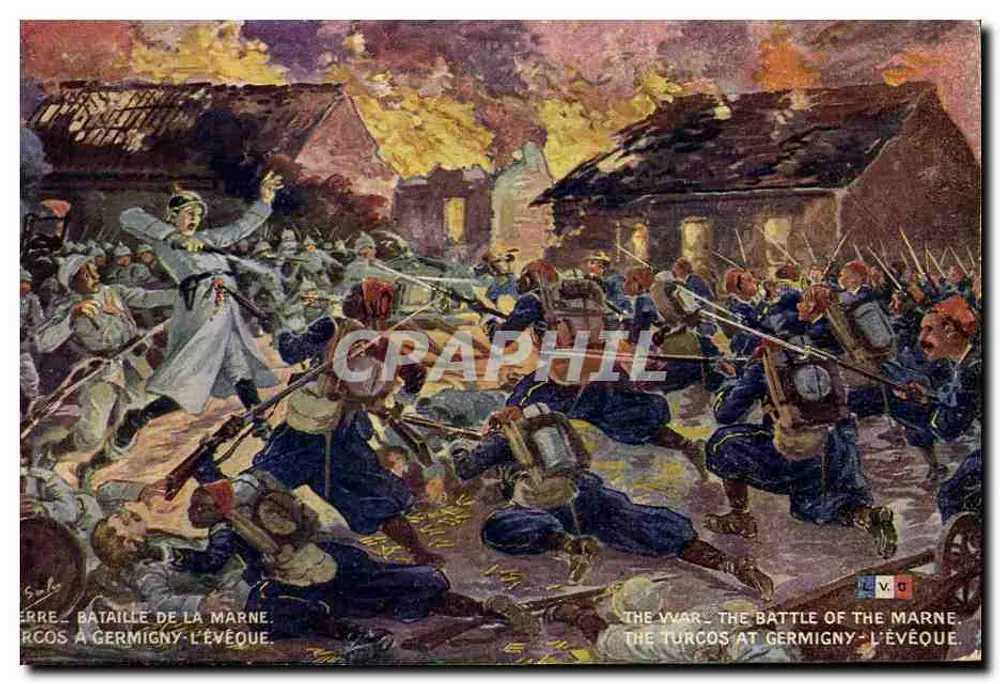 Schlacht an der Marne — Germigny-l'Évêque — Verleger H.V.C. - Vorderseite