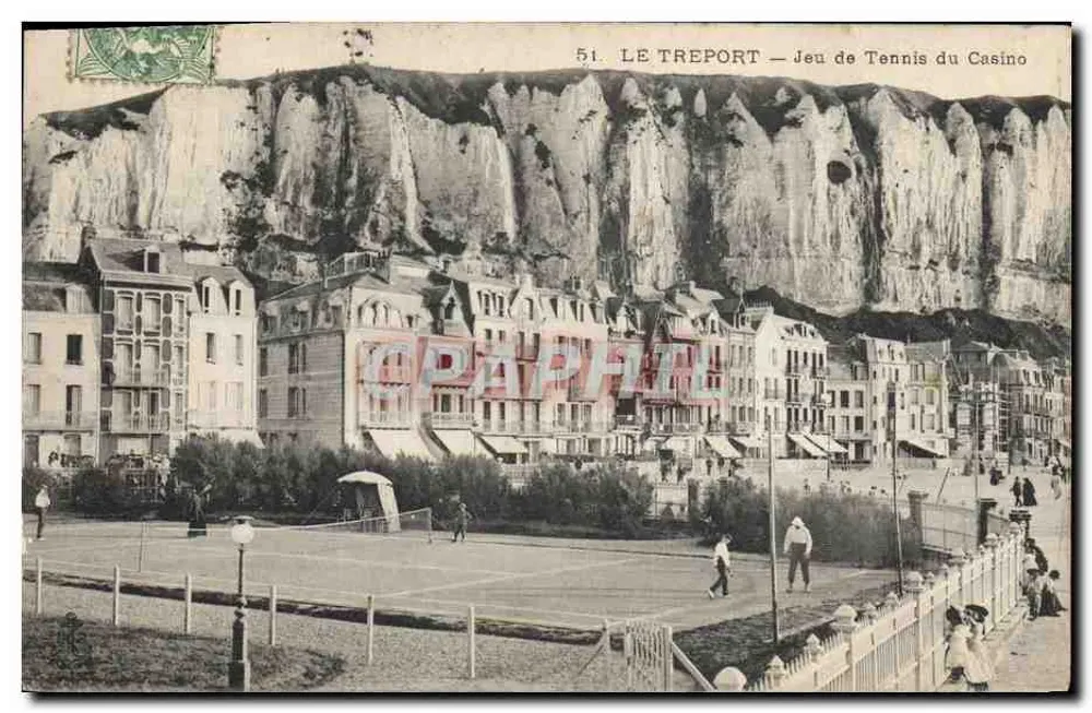 Le Tréport — Tennisplatz des Casinos — unbekannter Verlag, Nr. 51 - Vorderseite