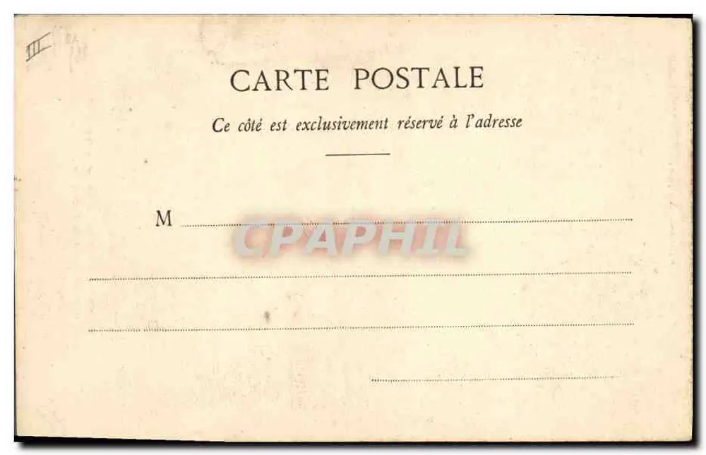 Pierrot Avocat — komische Szene mit sitzender Frau — Phototypie A. Bergeret et Cie, Nancy - Rückseite