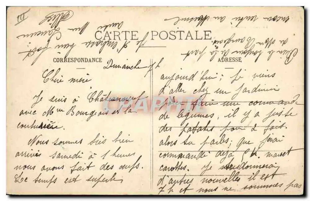 Arredores de Châteauneuf-en-Chambray — O Carvalho Lorette — Ch. Foucault, editor, Dreux - Verso