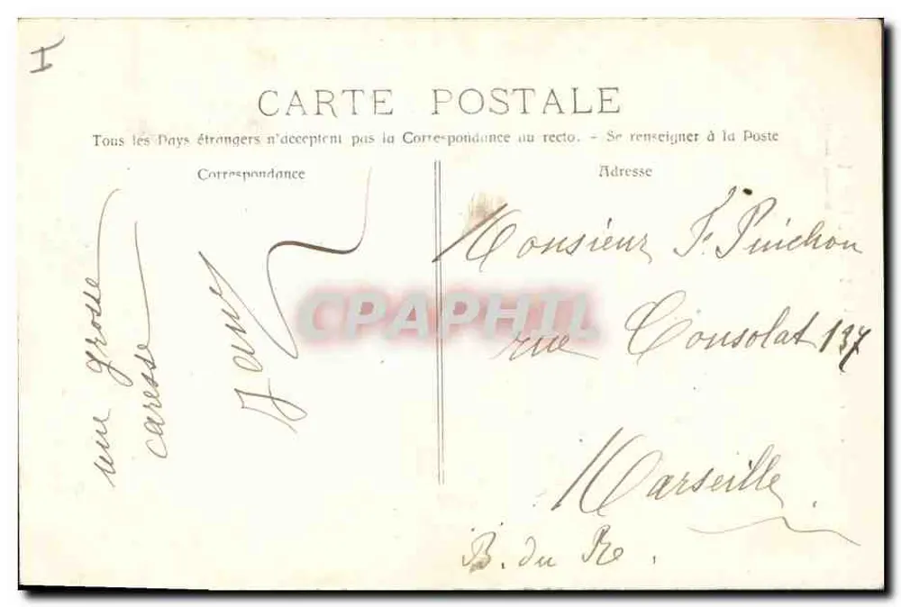 La Sainte-Baume — Le Grand Chêne — Phototypie R. Lanouar — Marseille, Nr. 3258 - Rückseite