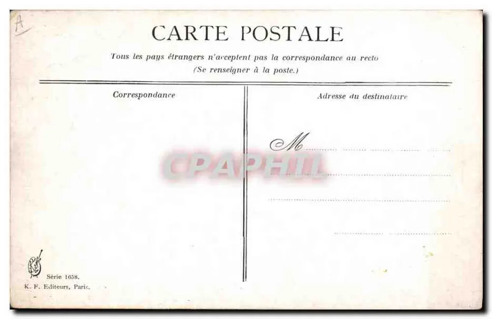 Natureza morta com limões e folhas de outono — pintura — K. F. Editeurs, Paris, Série 1658 - Verso