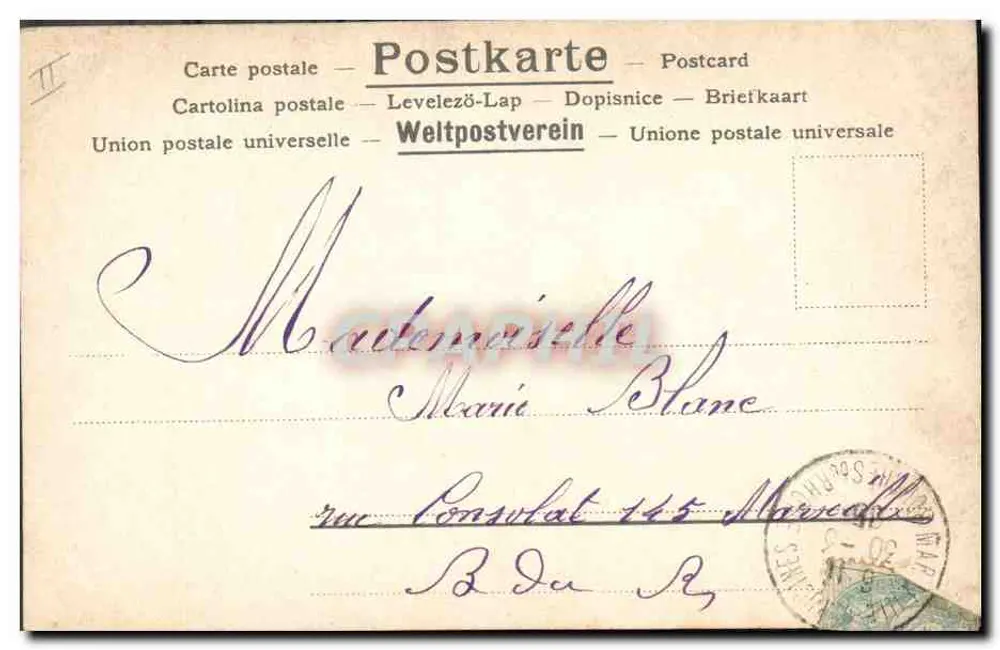 Eicheln und Eichenblätter — Original-Photocromie N. & O., Dr. Nr. 226 - Rückseite