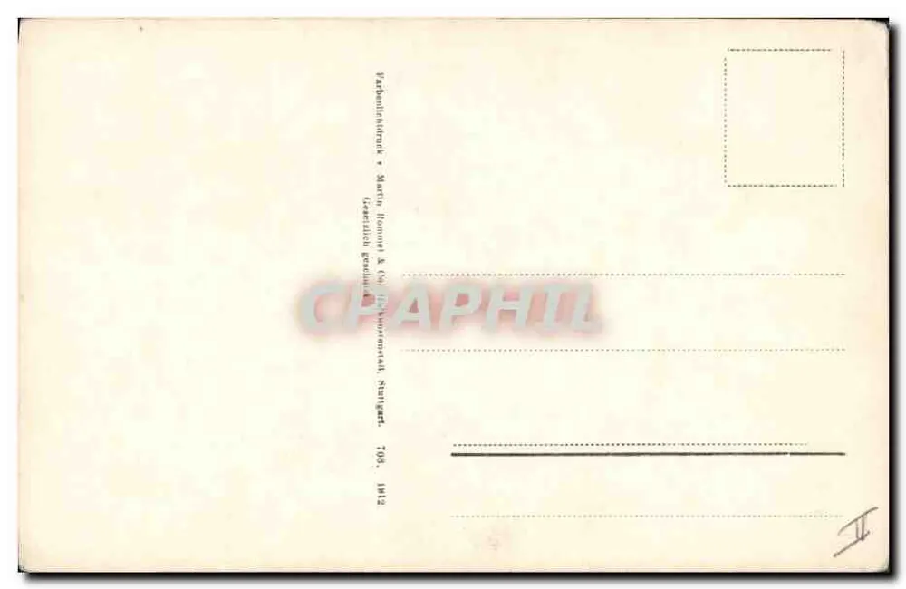 Grappes de groseilles blanches — edición Martin Hommel & Cie, Stuttgart - Reverso