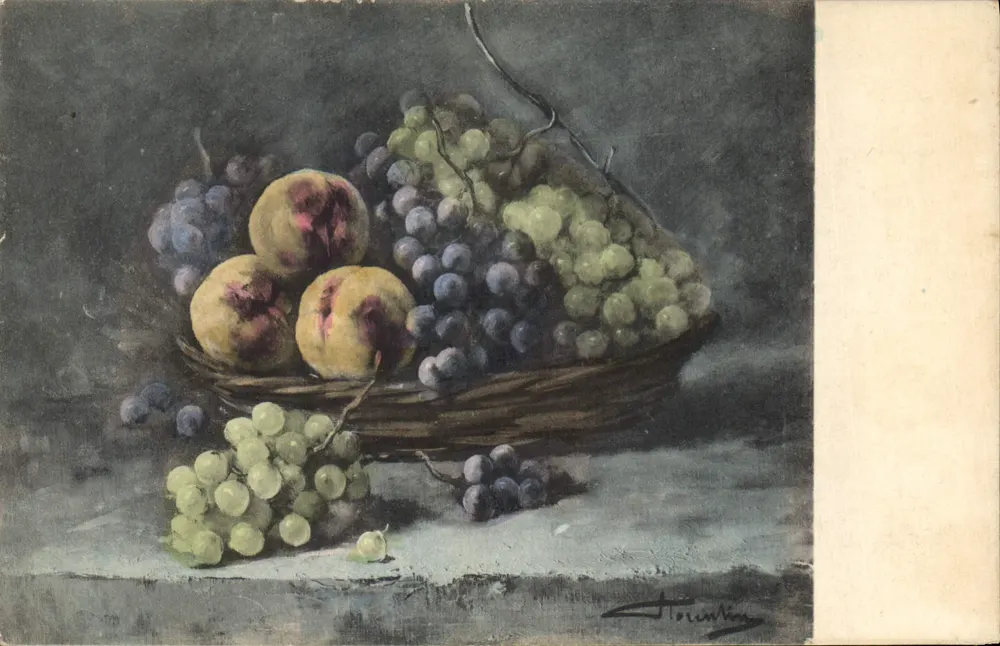 Stillleben mit Früchten — Werk von Floremin — A. S. Serie: Obst - Vorderseite