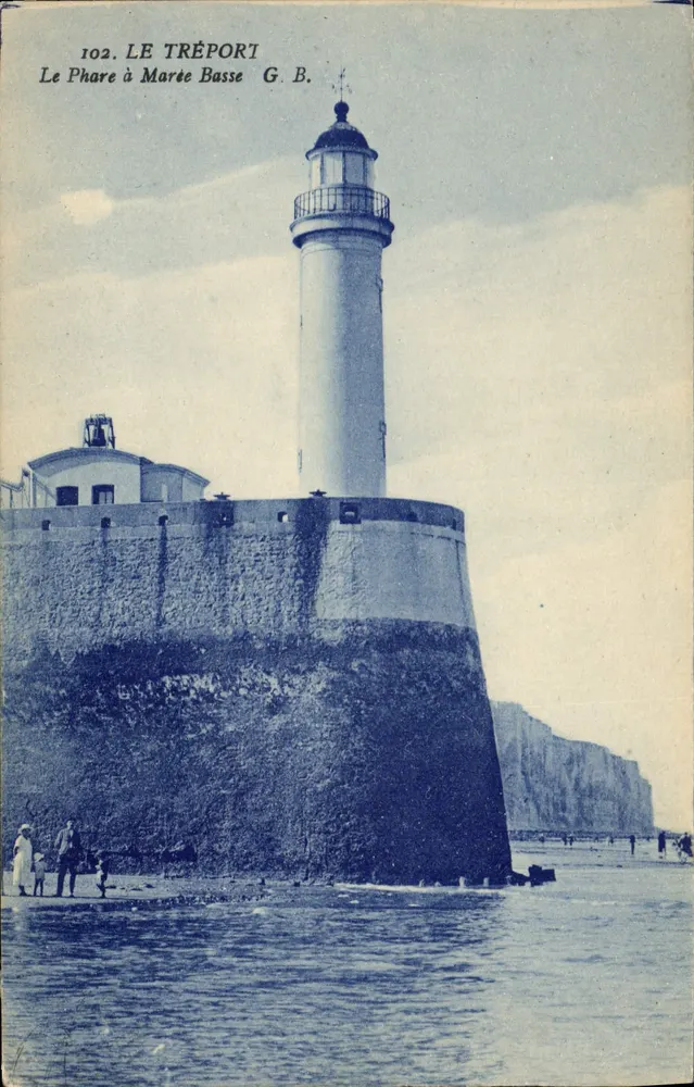 Le Tréport — Le phare à marée basse — G. B. (éditeur) - Frente