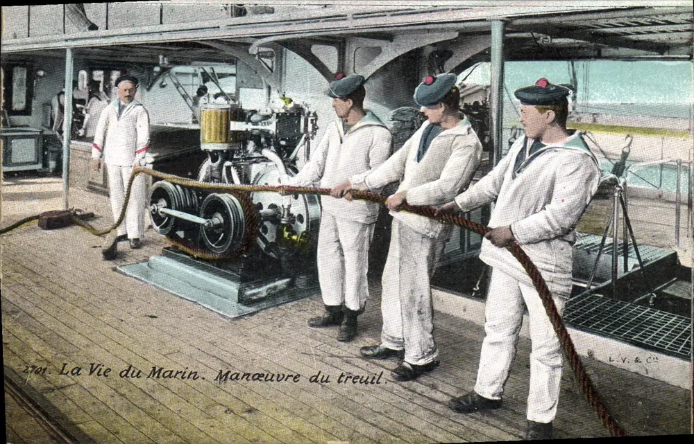 Das Leben des Seemanns — Winch-Betrieb — L.V. & Cie - Vorderseite