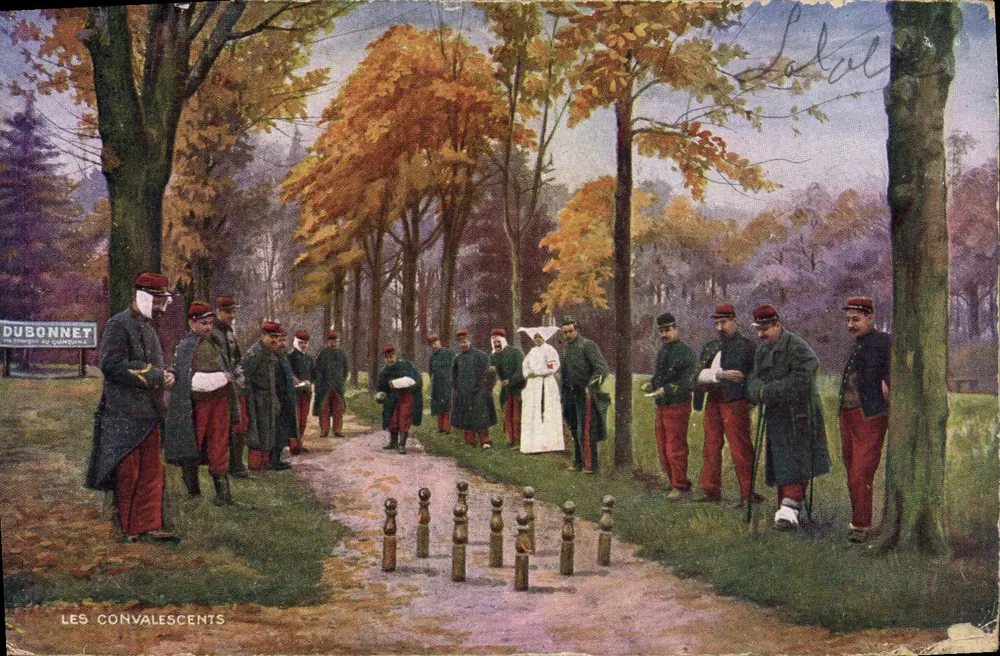 Die Genesenen — Ruhepause im Herbstwald — Verleger DUBONNET - Vorderseite