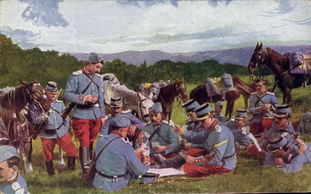 Soldaten im Feld — Ein gutes Spiel — Serie A N°5, Verlag V.C. - Vorderseite