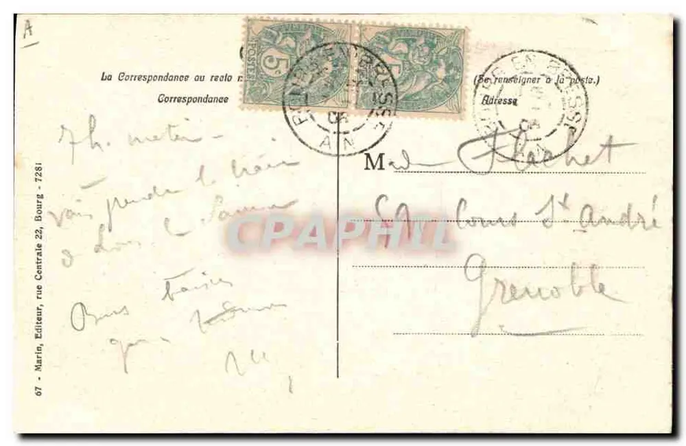 Bressanne - Traje Nacional — Editor Marin, Bourg - Verso