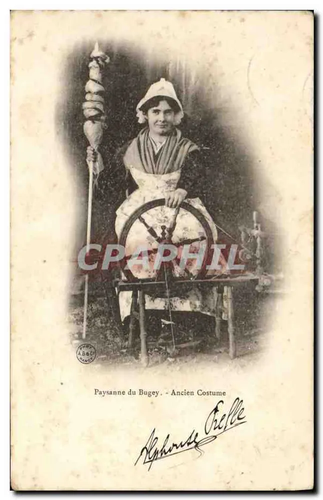 Bäuerin aus dem Bugey - Traditionelles Kleid - Alphonsine Trelle - Vorderseite