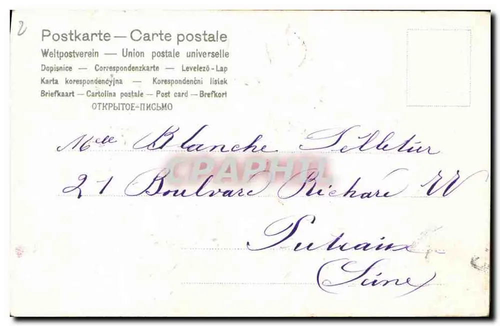 Różaniki — wydawca K F wydawcy, Paryż, seria 1023 - Rewers