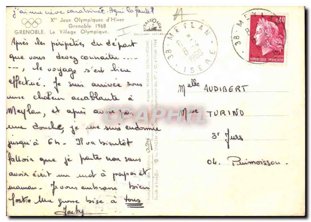 Grenoble — Le Village Olympique — éditeur TALCOLORE - Rewers