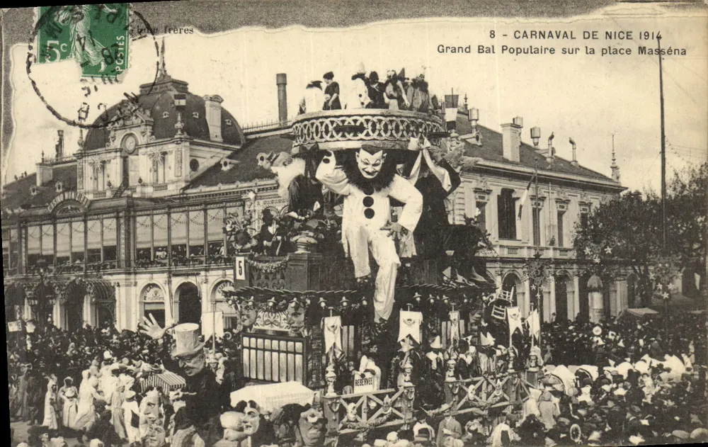 Karneval von Nice 1914 — Großer Volksball auf der Place Masséna — Édition Frères - Vorderseite