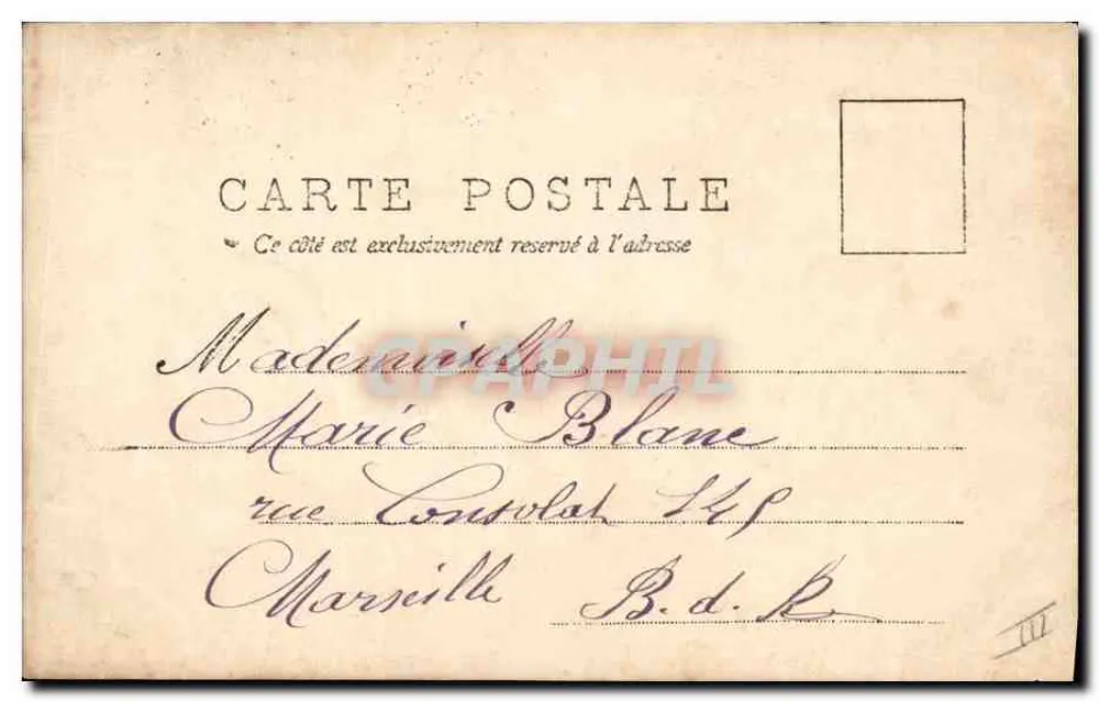 Dwa dzieci w strojach komediowych — Gare à vous, Henriette ! — R.P.I. P.C.P. - Rewers