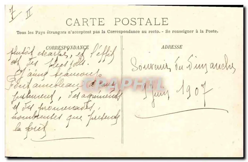Fontainebleau — Die Forêt — Das Nest des Adlers — LL - Rückseite
