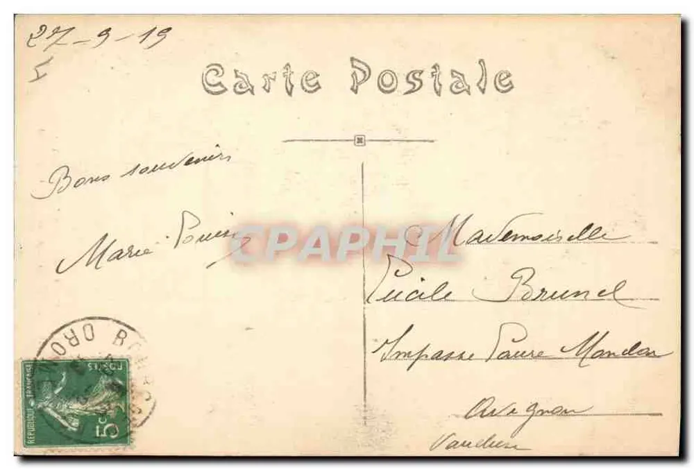 Wald von LENTE (Drôme) — Die Straße am Col de la Portette — unbekannter Verlag, n° 326 - Rückseite