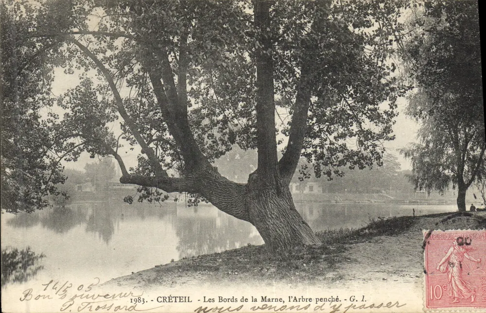 Créteil - Die Ufer der Marne, der geneigte Baum - G. I. - Vorderseite