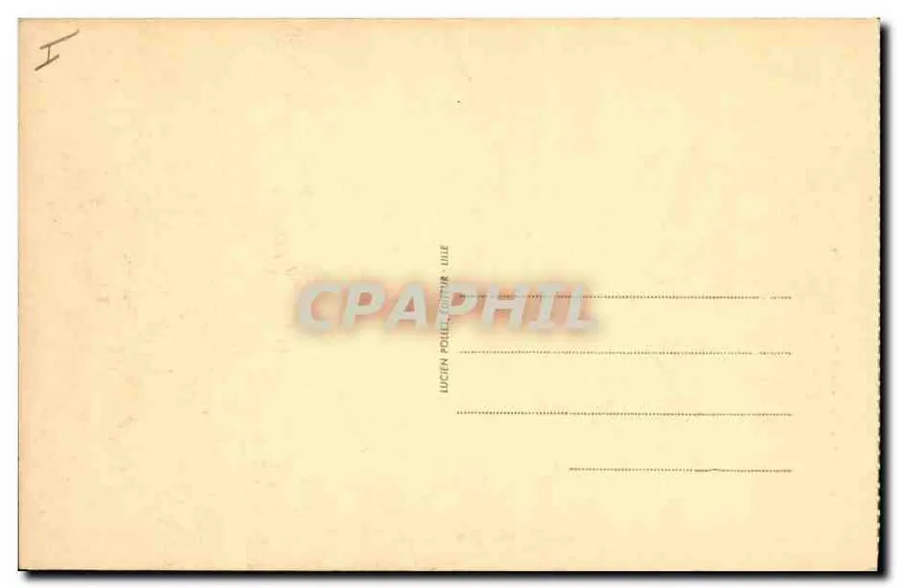 Calais - Rua de Madrid - O Farol — L.P. 49, editor Lucien Poulle, Tille - Verso