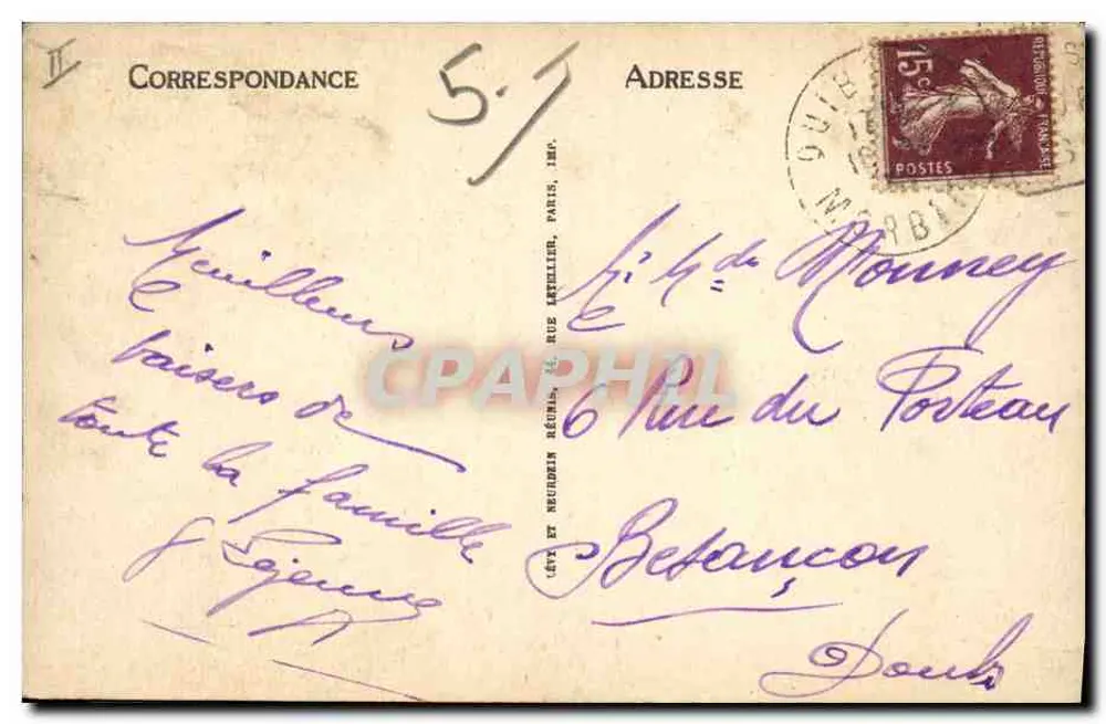 Quiberon — Farol de La Teignousse — LL - Verso