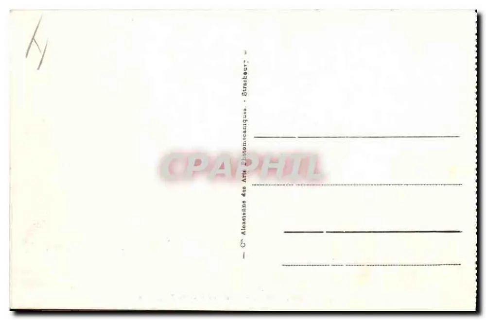 Quiberon - O Farol da Teignouse — editor C. Alsatienne des Arts Photographiques, Strasbourg, n° 91 - Verso
