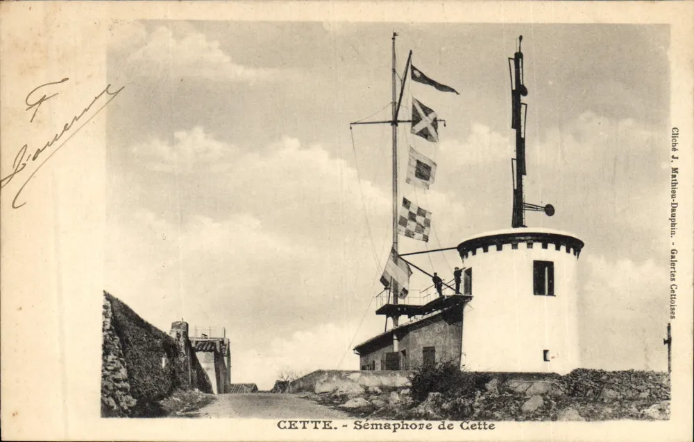 CETTE. - Sémaphore de Cetée - Castelo J. Mathieu-Dauphin - Galerias Colloïdes - Frente